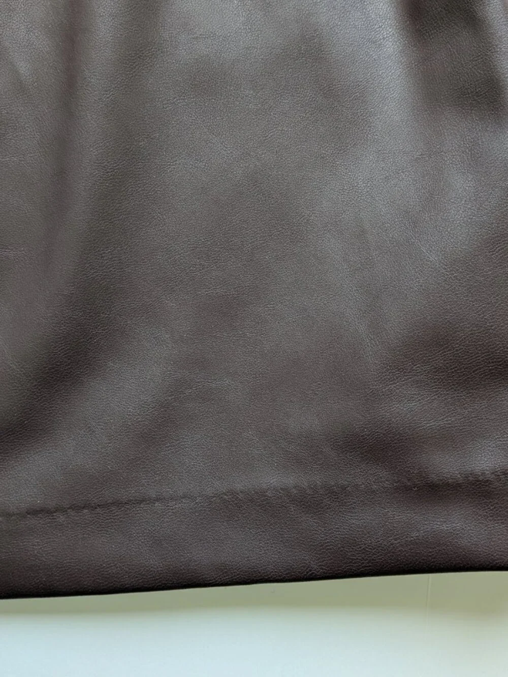 Old Navy Faux Wrap A-line Skirt XL Vegan Leather Mini Purply Brown Grunge Moto